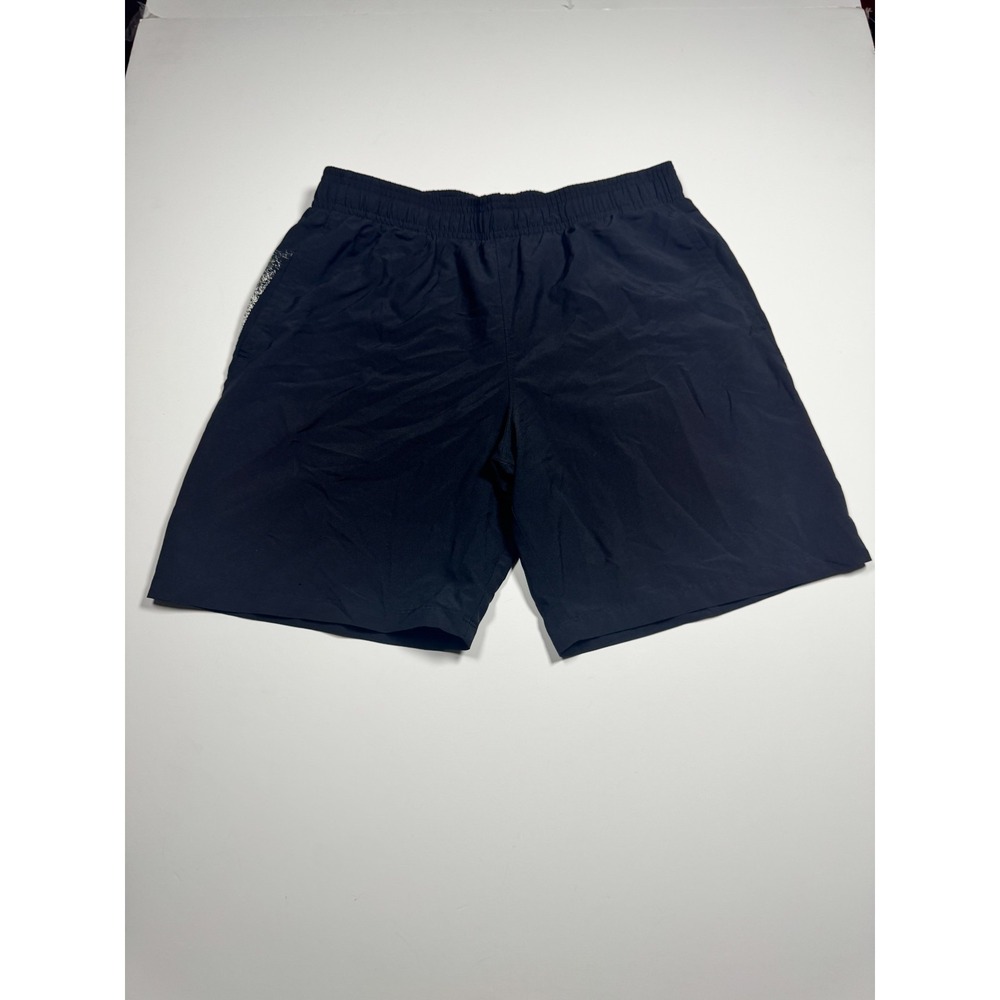 Under Armour Athletic Shorts Boys YXL Black Graphic Logo Loose Fit Gym Training